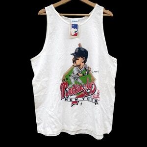 Vintage 1988 New York Yankees Don Mattingly Tank Top Shirt Large Salem Deadstock
